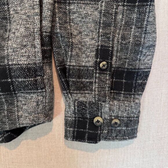 Colorado Clothing Shacket Men’s Medium Gray Black Plaid Flannel Shirt Jacket - Picture 9 of 12